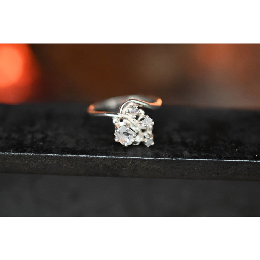 Simple Raw Diamond Engagement Ring Rough Diamond Wedding Band Unique Gem…